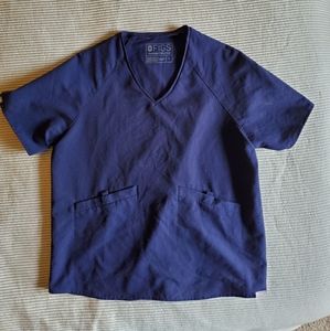 Figs Navy Blue Scrub Top